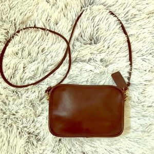 Vintage Coach Crossbody Purse - Brown Leather
